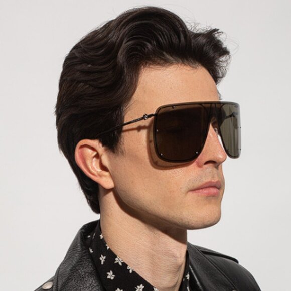 NEW ALEXANDER MCQUEEN AM0313S 001 UNISEX DARK GREY SUNGLASSES ALEXANDER MCQUEEN
